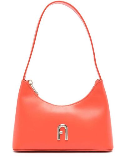 Furla Mini Diamante Leather Shoulder Bag - Red