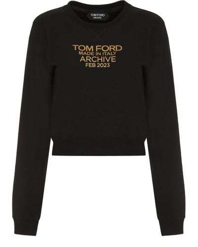 Tom Ford Cotton Crew-neck Sweatshirt - Black