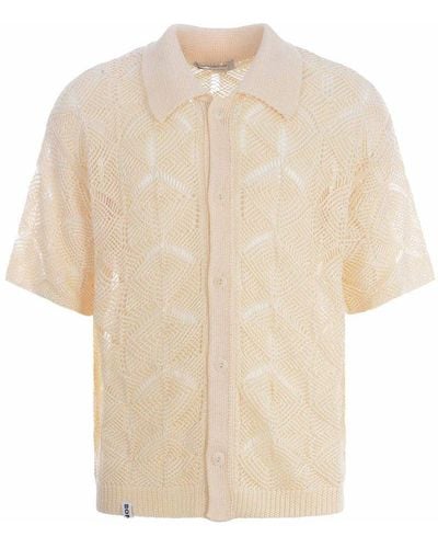 Bonsai Cotton Blend Short Sleeve Shirt - White