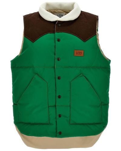 LC23 'paneled' Vest - Green