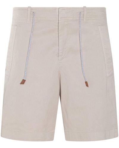 Eleventy Beige Cotton Shorts - Natural