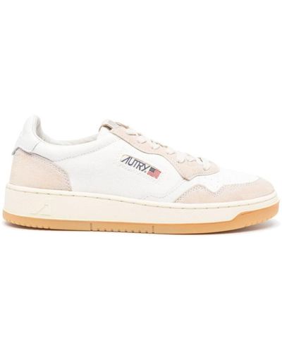 Autry Medalist Colour-block Suede Sneakers - White