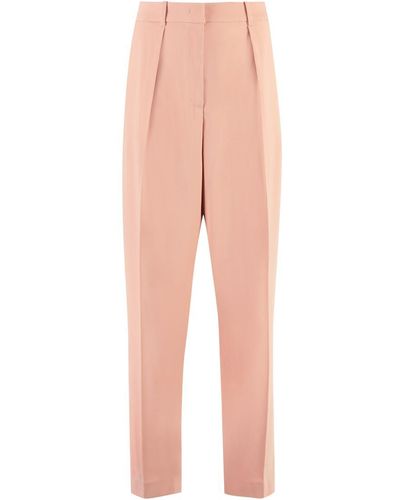 Pinko Pietra High-waist Tapered-fit Pants - Pink