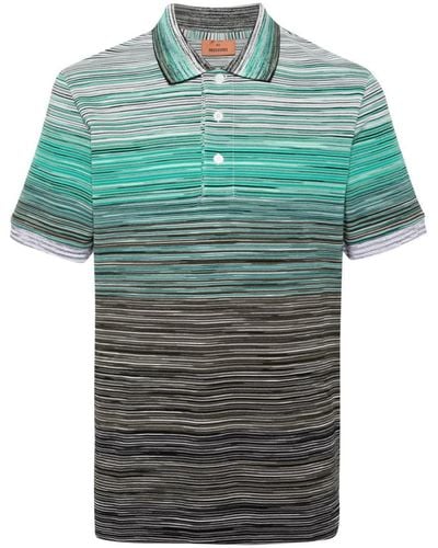 Missoni Tie-dye Print Cotton Polo Shirt - Green