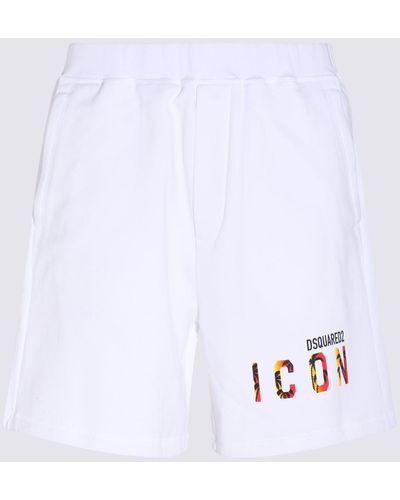 DSquared² Logo Print Shorts - White