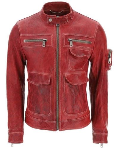 Dolce & Gabbana Leather jackets for Men, Online Sale up to 67% off