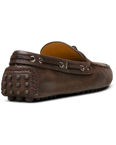 Car Shoe Flat Shoes Brown