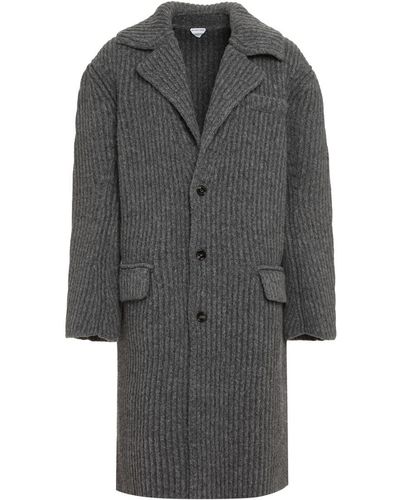 Bottega Veneta Wool Jersey Coat - Gray