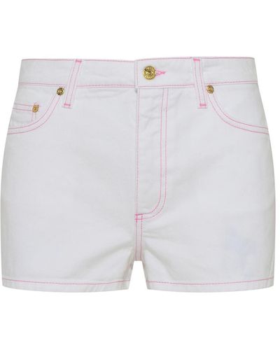 Chiara Ferragni White Cotton Logomania Shorts