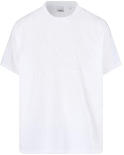 Burberry Ekd Check T-shirt - White