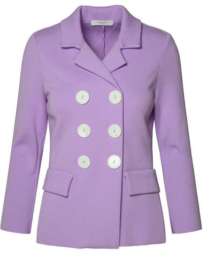 Charlott Lilac Cotton Jacket - Purple