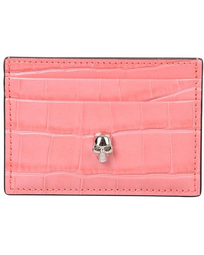 Alexander McQueen Leather Cardholder - Pink