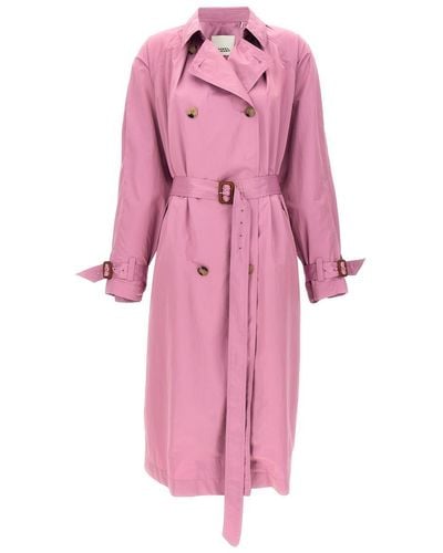 Isabel Marant Edenna Coats, Trench Coats - Pink