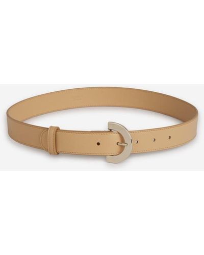 Chloé Smooth Leather Belt - Natural
