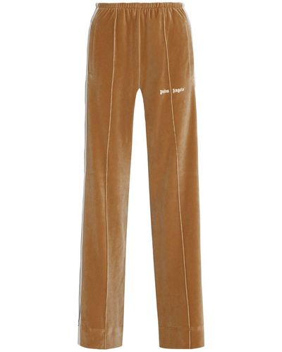 Palm Angels Track-pants With Contrasting Side Stripes - Natural