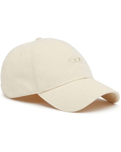 DIESEL Baseball Cap In Washed Cotton Twill - Natural