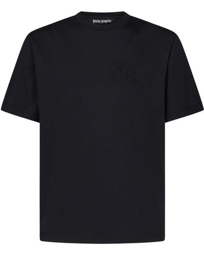 Palm Angels Monogram Slim T-Shirt - Black