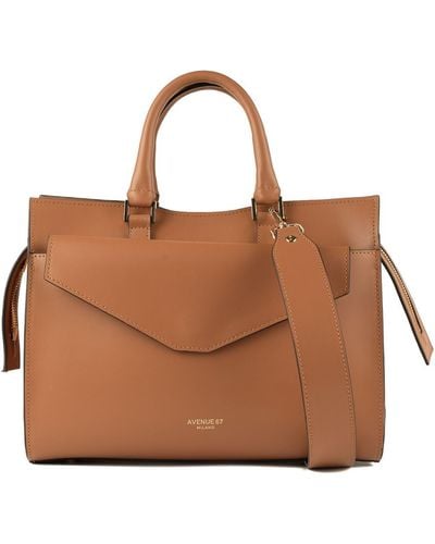 Avenue 67 Zora Smooth Leather Bag - Brown
