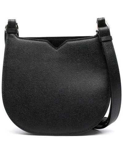 Valextra Small Leather Hobo Bag - Black