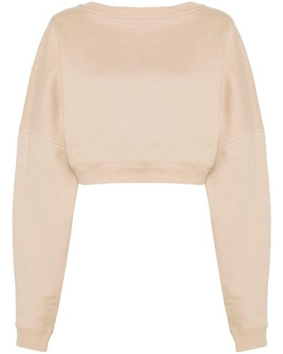 Saint Laurent Crop Sweatshirt - Natural