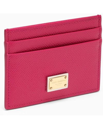 Dolce & Gabbana Dolce&gabbana Cyclamen Coloured Credit Card Holder - Pink