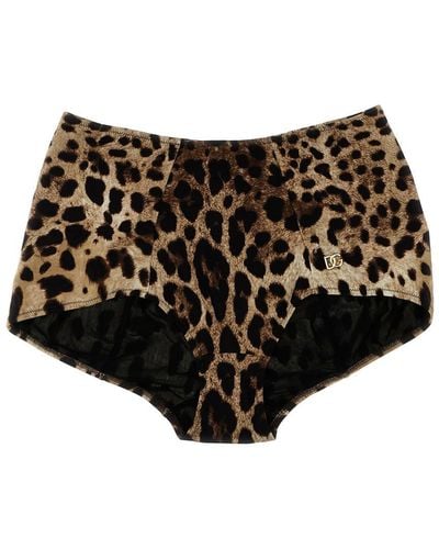Dolce & Gabbana Leopard Beachwear - Black