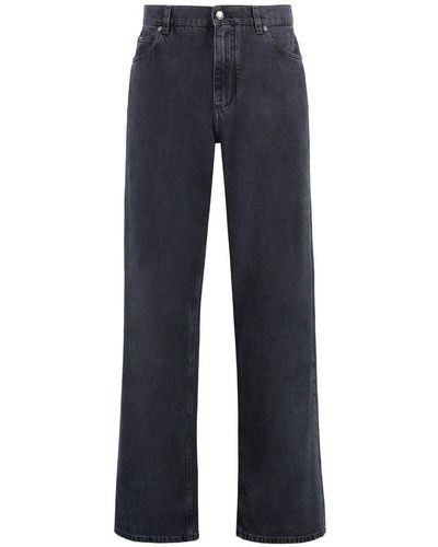 Dolce & Gabbana Dark Denim Wide Leg Jeans - Blue