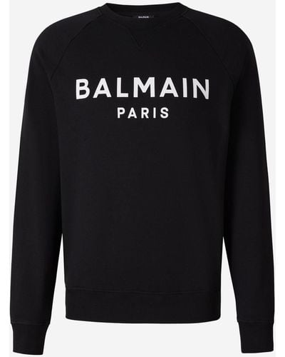 Balmain Printed Logo Sweatshirt - Black