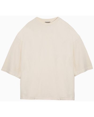 Fear Of God Cream-Coloured Oversize T-Shirt - Natural