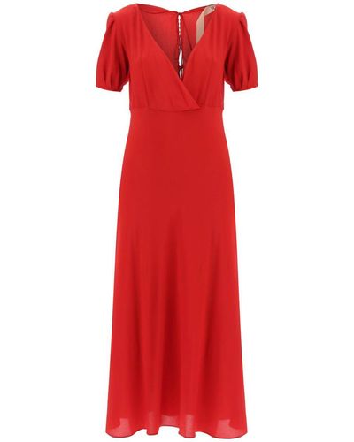 N°21 Crepe Midi Dress - Red