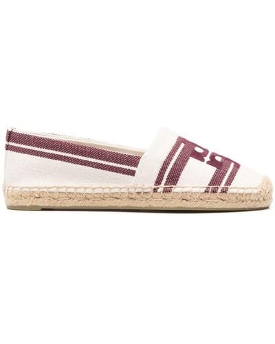 Tory Burch Logo Cotton Espadrilles - Pink