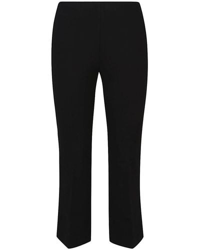 Liviana Conti Flared Cropped Trousers - Black