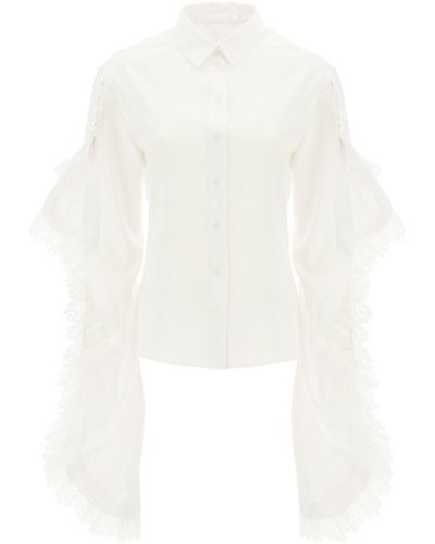 Y. Project Y Project Shirt With Maxi Ruffle Sleeves - White