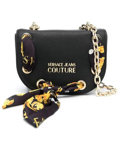 Versace Barocco-print Scarf Shoulder Bag - Black