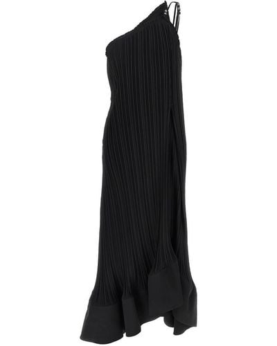 Lanvin Long Pleated Dress Dresses - Black