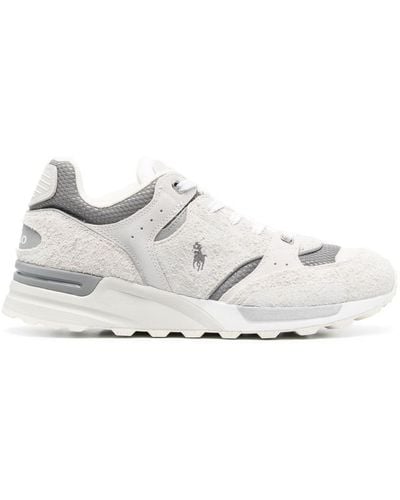 Polo Ralph Lauren Polo Pony-embroidered Suede Sneakers - White