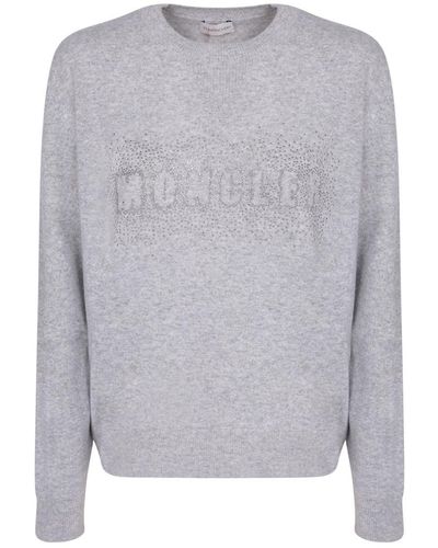 Moncler Frontal Logo Pullover - Grey