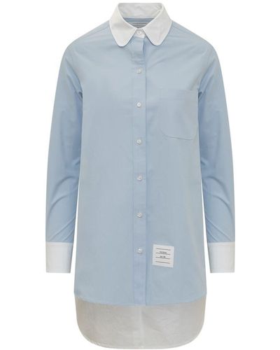 Thom Browne Long Shirt - Blue