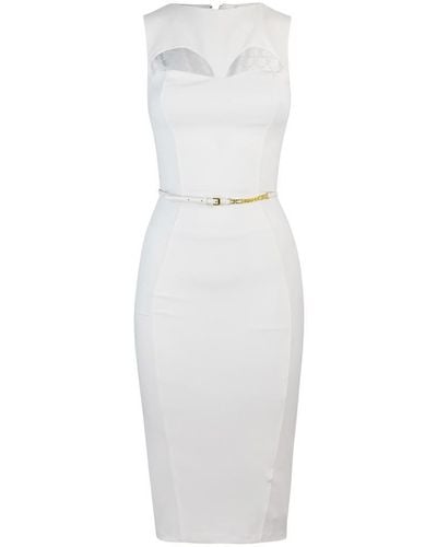 Elisabetta Franchi Midi Dress - White