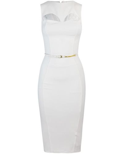 Elisabetta Franchi Midi Dress - White