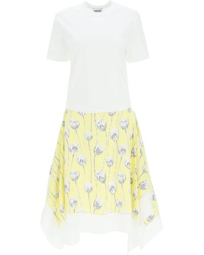 KENZO Tulip Print Midi Dress - Yellow