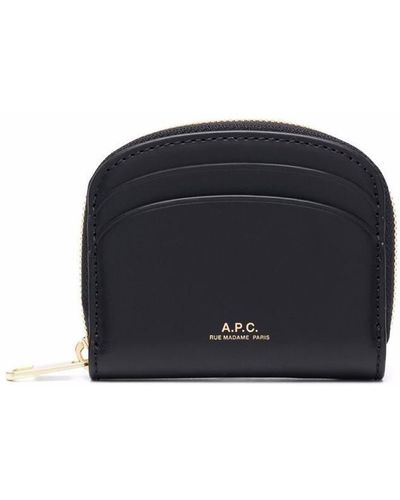 A.P.C. Mini Portefeuille Demi-lune - Black