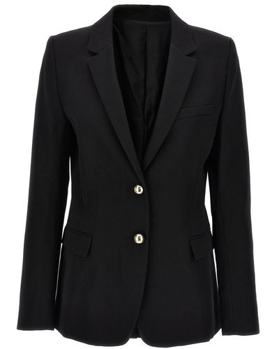 Rabanne Single-breasted Blazer Jackets - Black