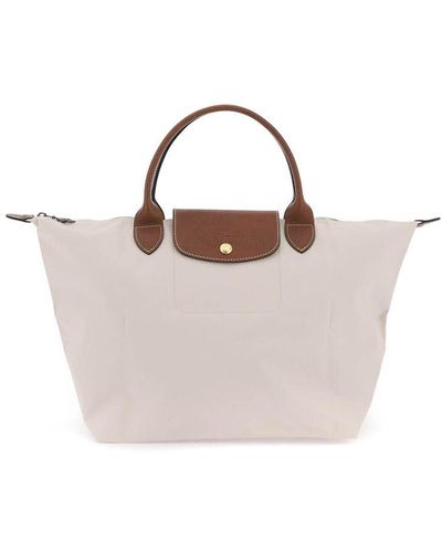 Longchamp Le Pliage Medium Shopping Bag - White