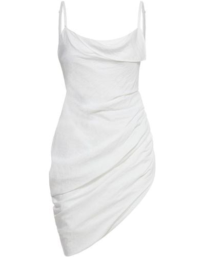 Jacquemus Saudade Draped Dress - White