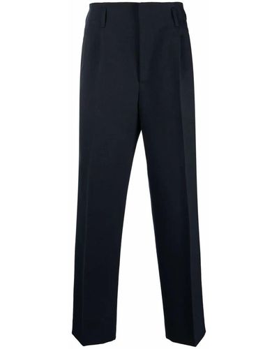 Golden Goose Pressed-crease Straight-leg Trousers - Blue