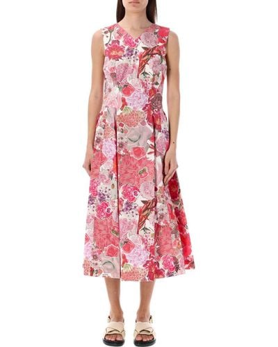 Marni Dress With Collage Print - Red