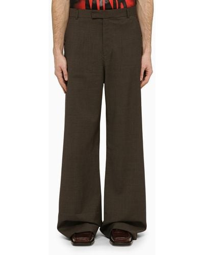Martine Rose Pants With Houndstooth Pattern - Brown