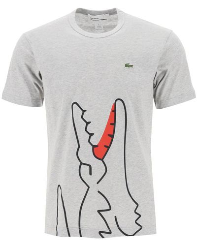 Comme des Garçons X Lacoste T Shirt With Graphic Print - White