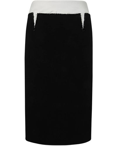 N°21 Crepe Pencil Skirt Clothing - Black